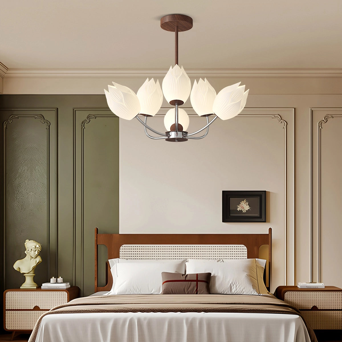 Antizer Medieval Style Flower Chandelier for Bedroom