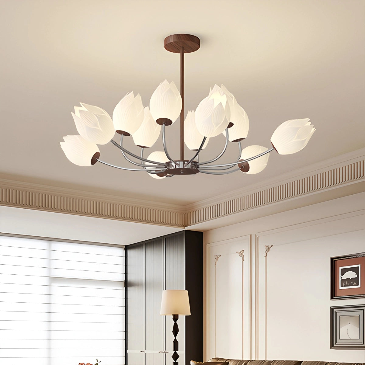 Antizer Medieval Style Flower Chandelier for Bedroom
