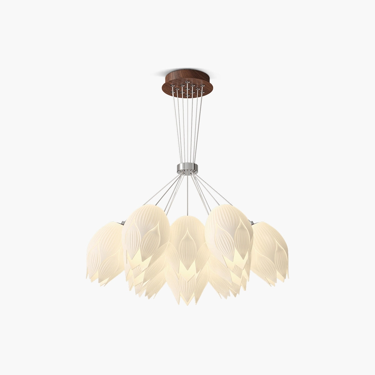 Antizer Cream Tulip Long Pendant Chandelier for Staircase