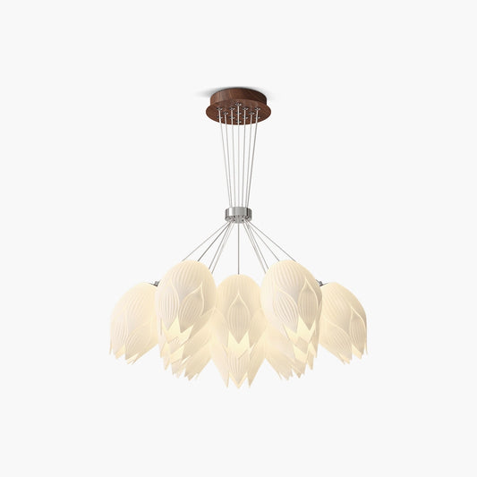 Antizer Cream Tulip Long Pendant Chandelier for Staircase