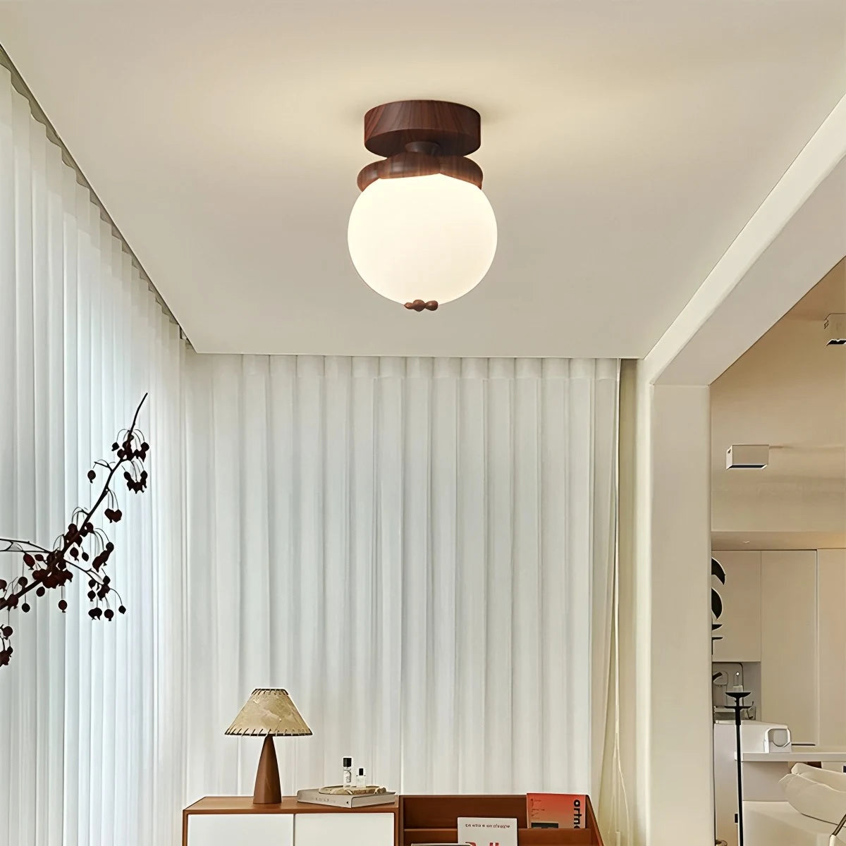 Antizer Vintage Cream Mini Ceiling Light for Hallway