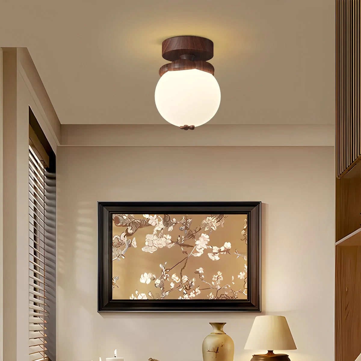 Antizer Vintage Cream Mini Ceiling Light for Hallway