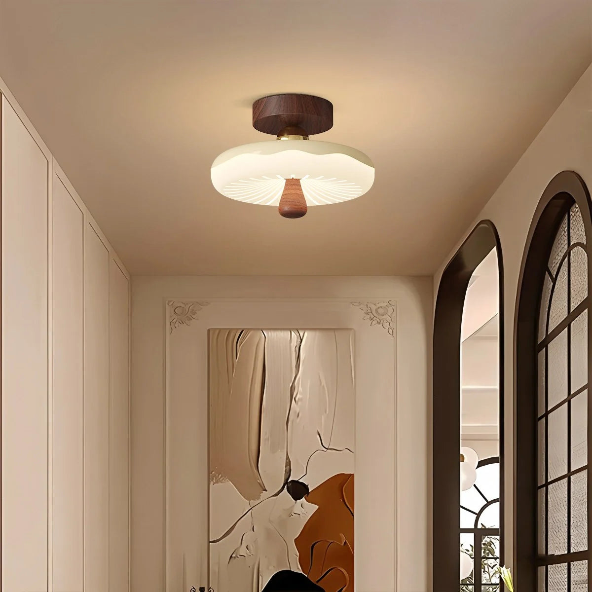 Antizer Vintage Cream Mini Ceiling Light for Hallway