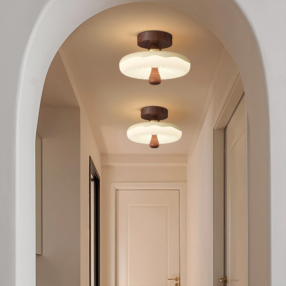 Antizer Vintage Cream Mini Ceiling Light for Hallway