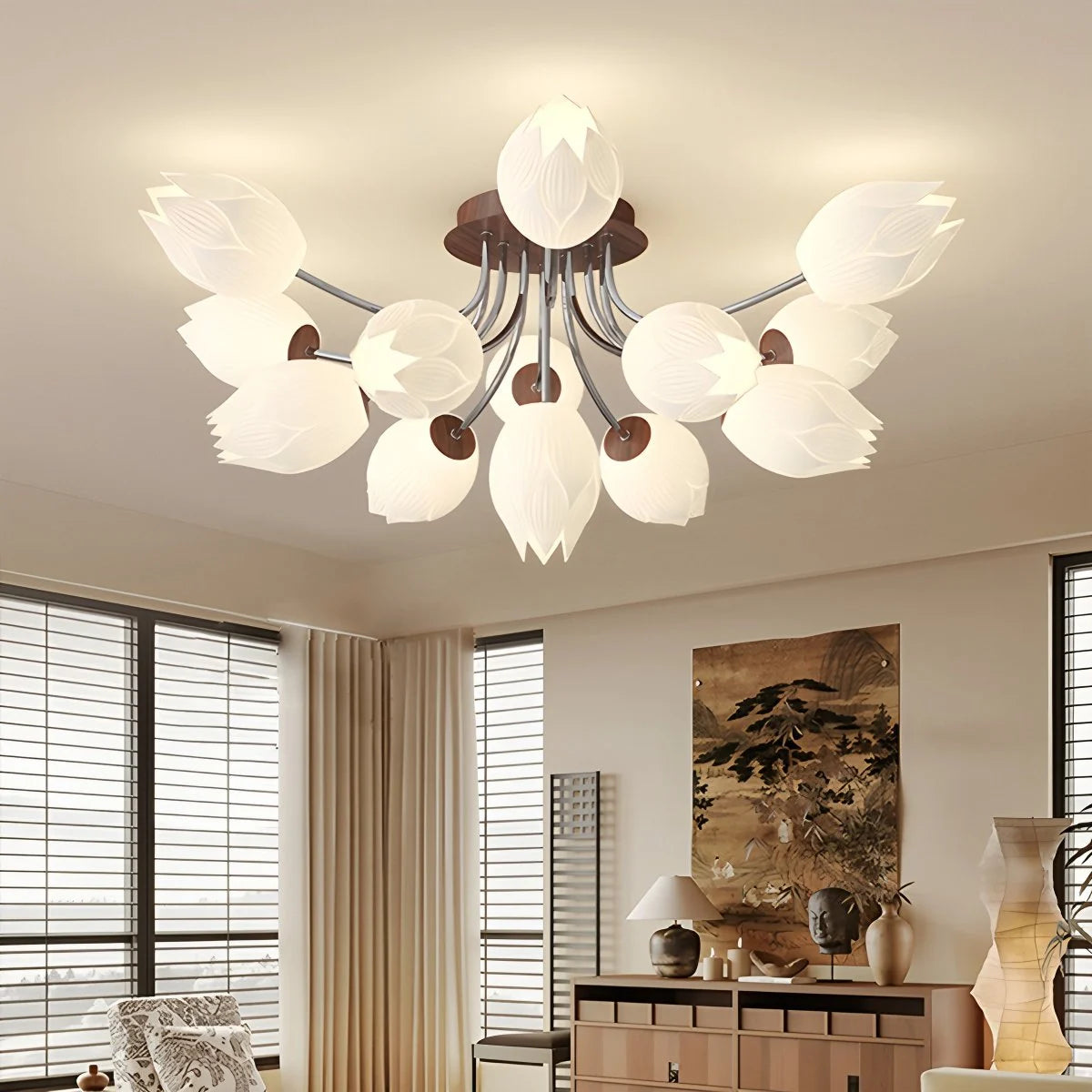 Antizer Medieval Flower Ceiling Lamp for Living Room