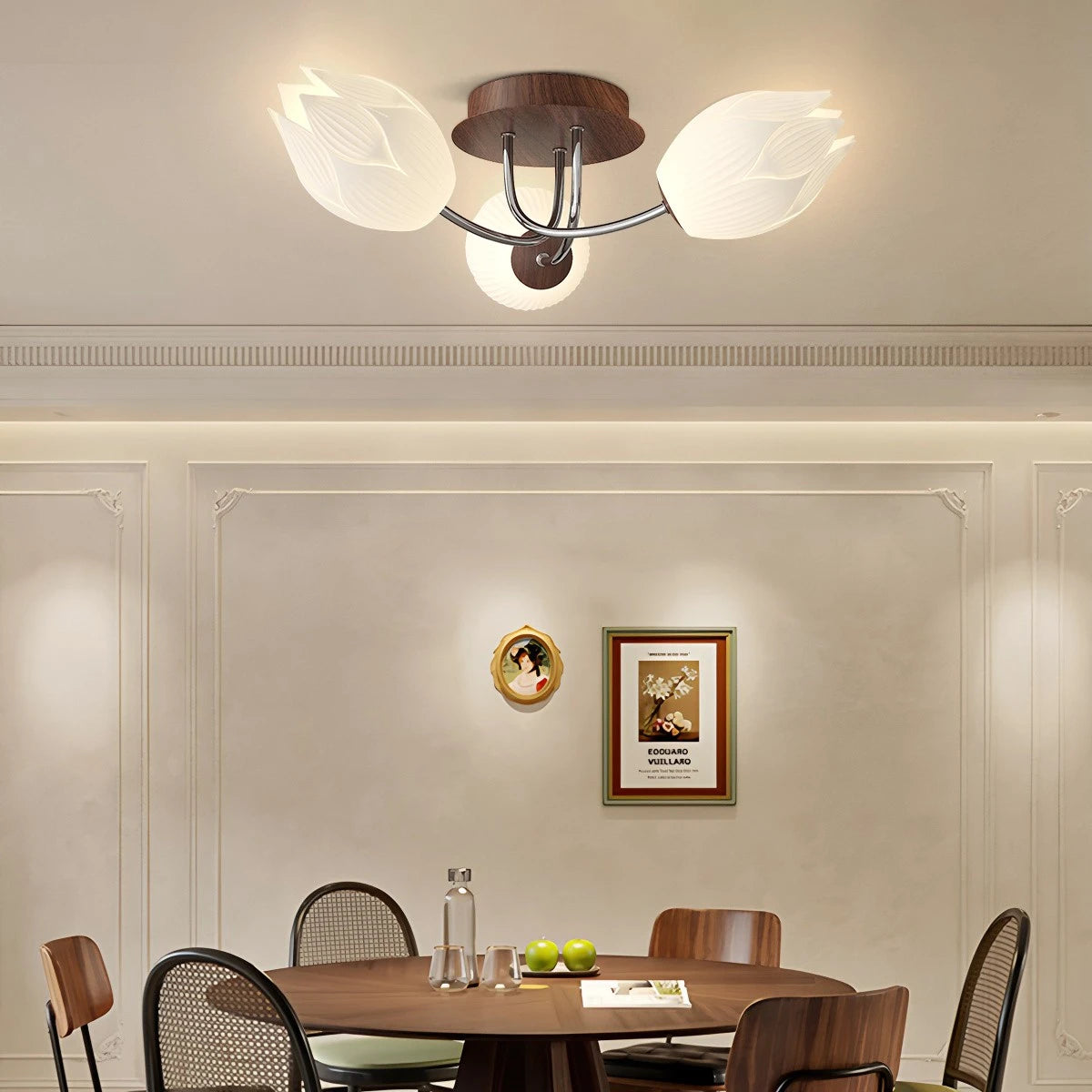 Antizer Medieval Flower Ceiling Lamp for Living Room