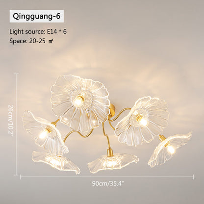 Antizer Lotus Leaf Glass Ceiling Lamp