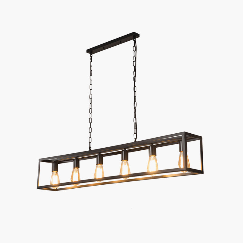 Rectangular Brass Pendant Lights