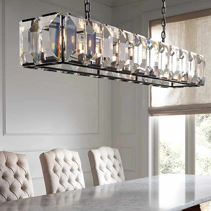 Antizer Rectangular Glass Chandelier