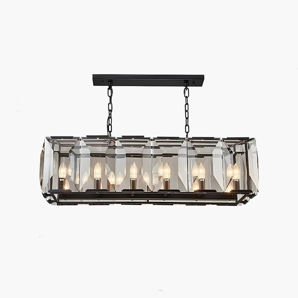 Rectangular Glass Chandelier