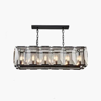 Antizer Rectangular Glass Chandelier