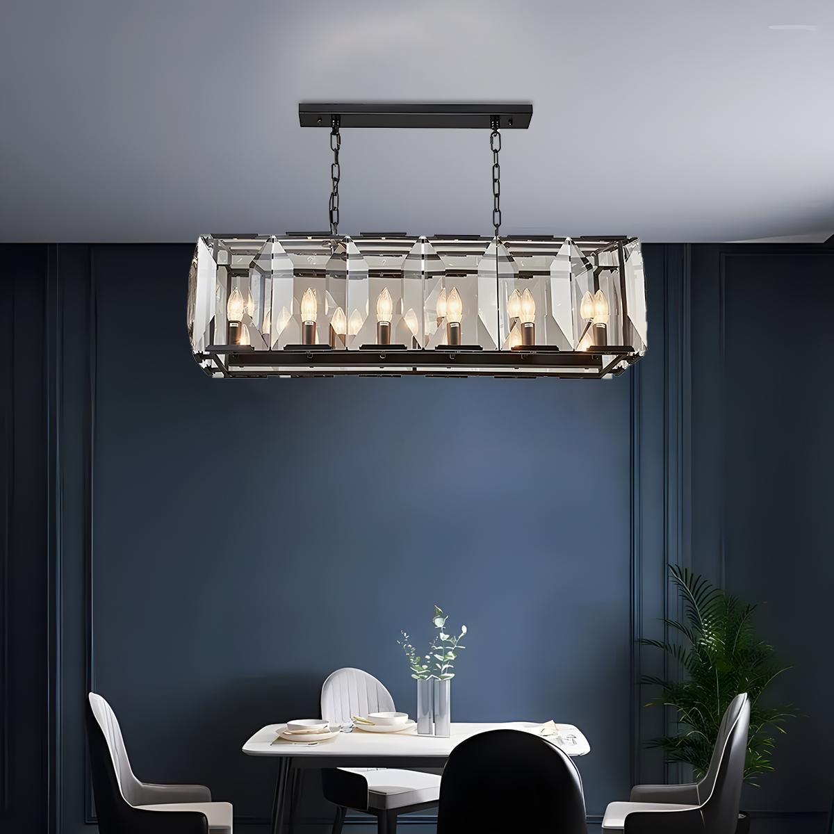 Rectangular Glass Chandelier