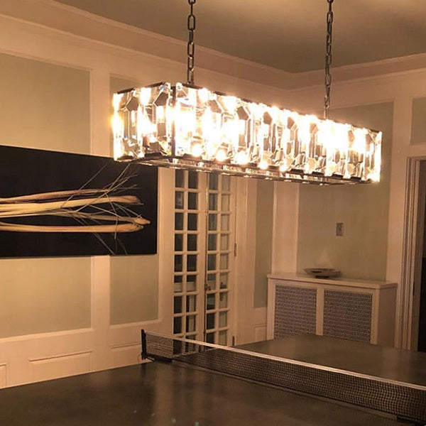 Rectangular Glass Chandelier