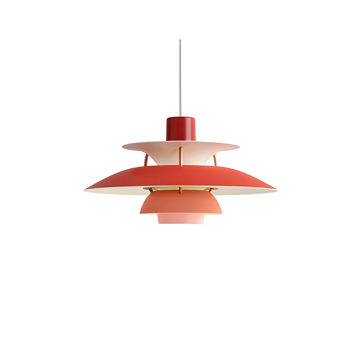 Antizer Modern Nordic Style Multi-layer Hanging Pendant Light Red