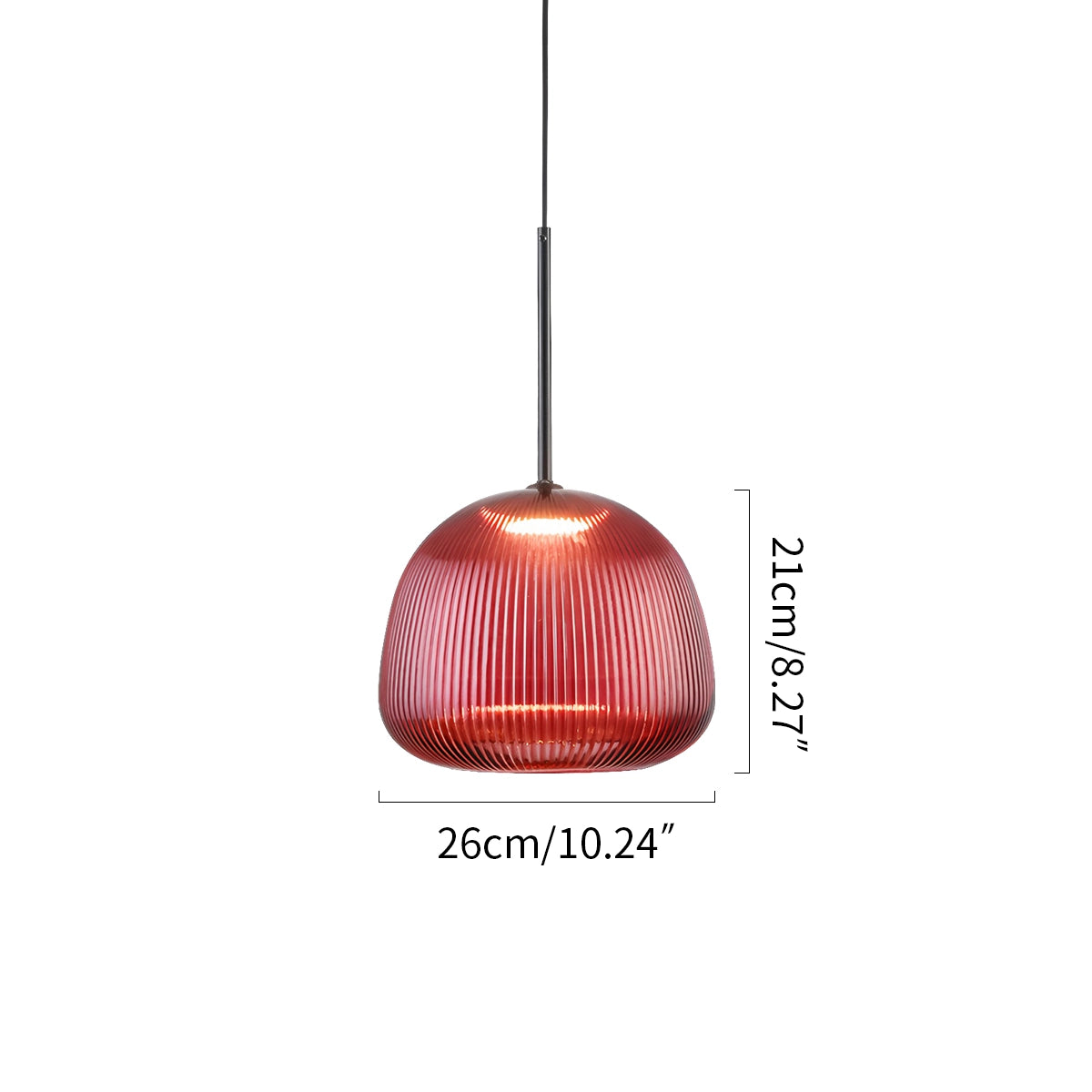 Antizer Nordic Pleated Colored Glass Pendant Light