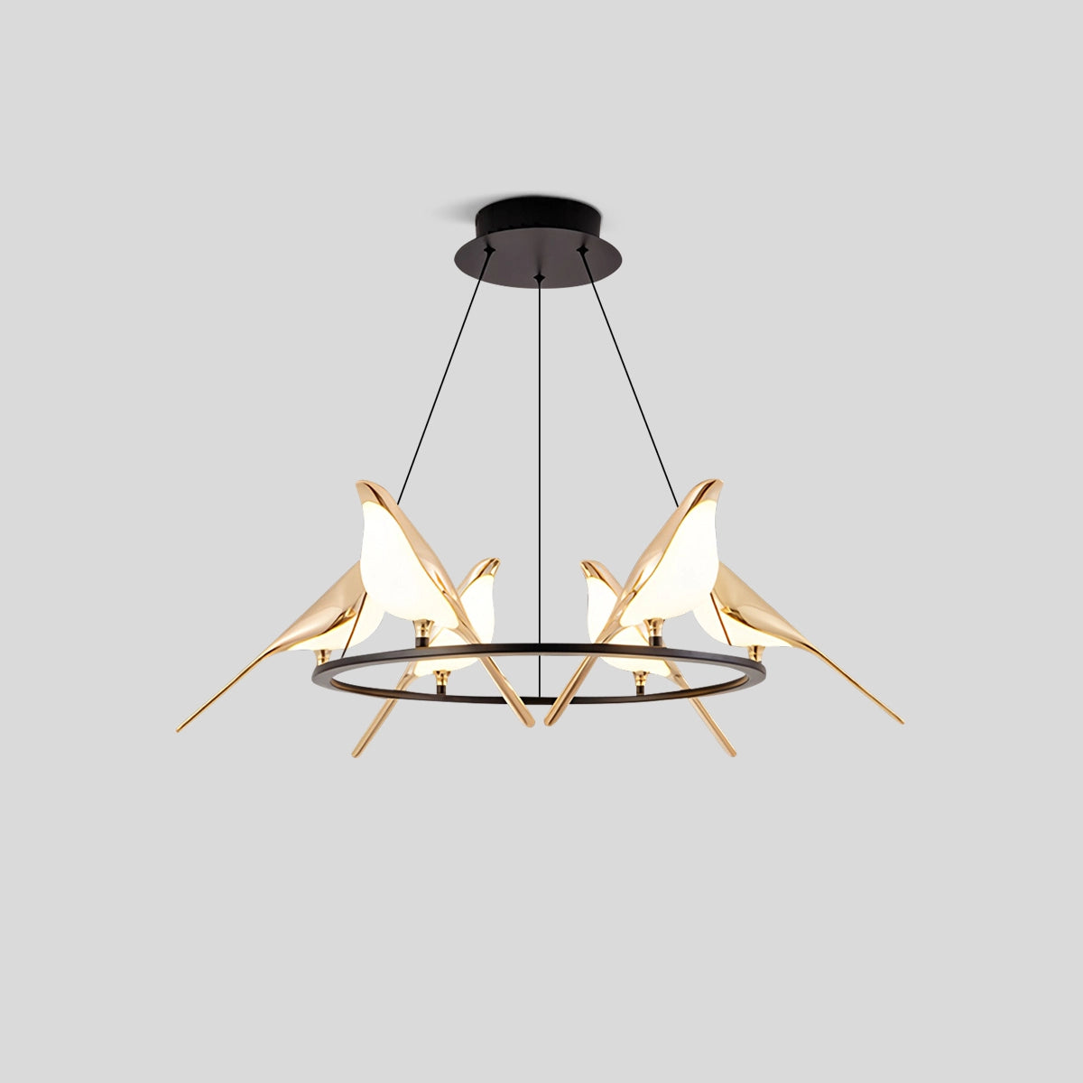 Antizer Modern Gold Birds LED Chandelier