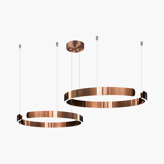 Antizer Modern Ring Led Chandelier Black/Gold