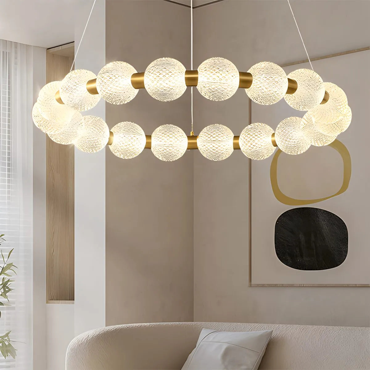 Ring Pearl Chandelier