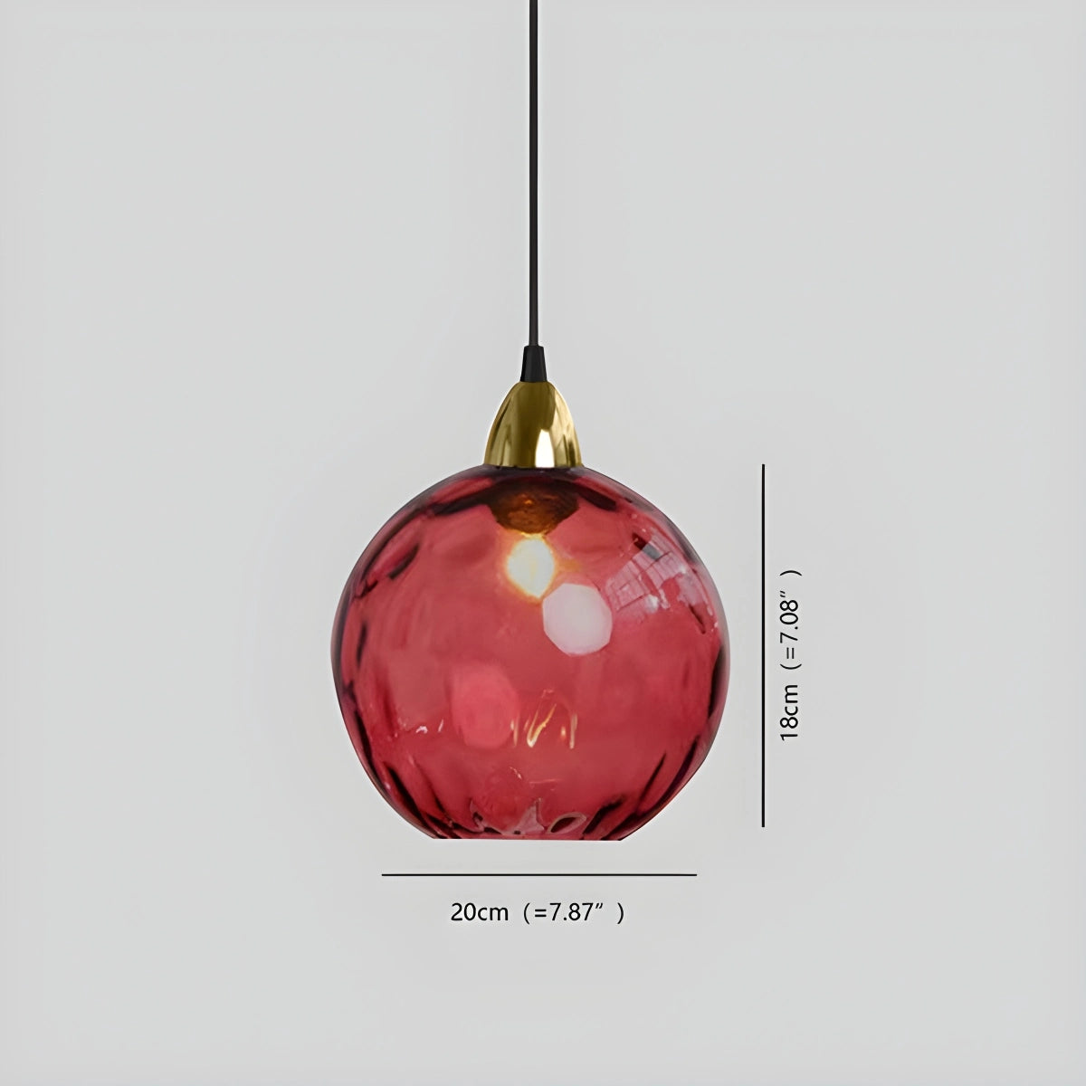 Antizer Colorful Glass Ball Pendant Light for Living Room