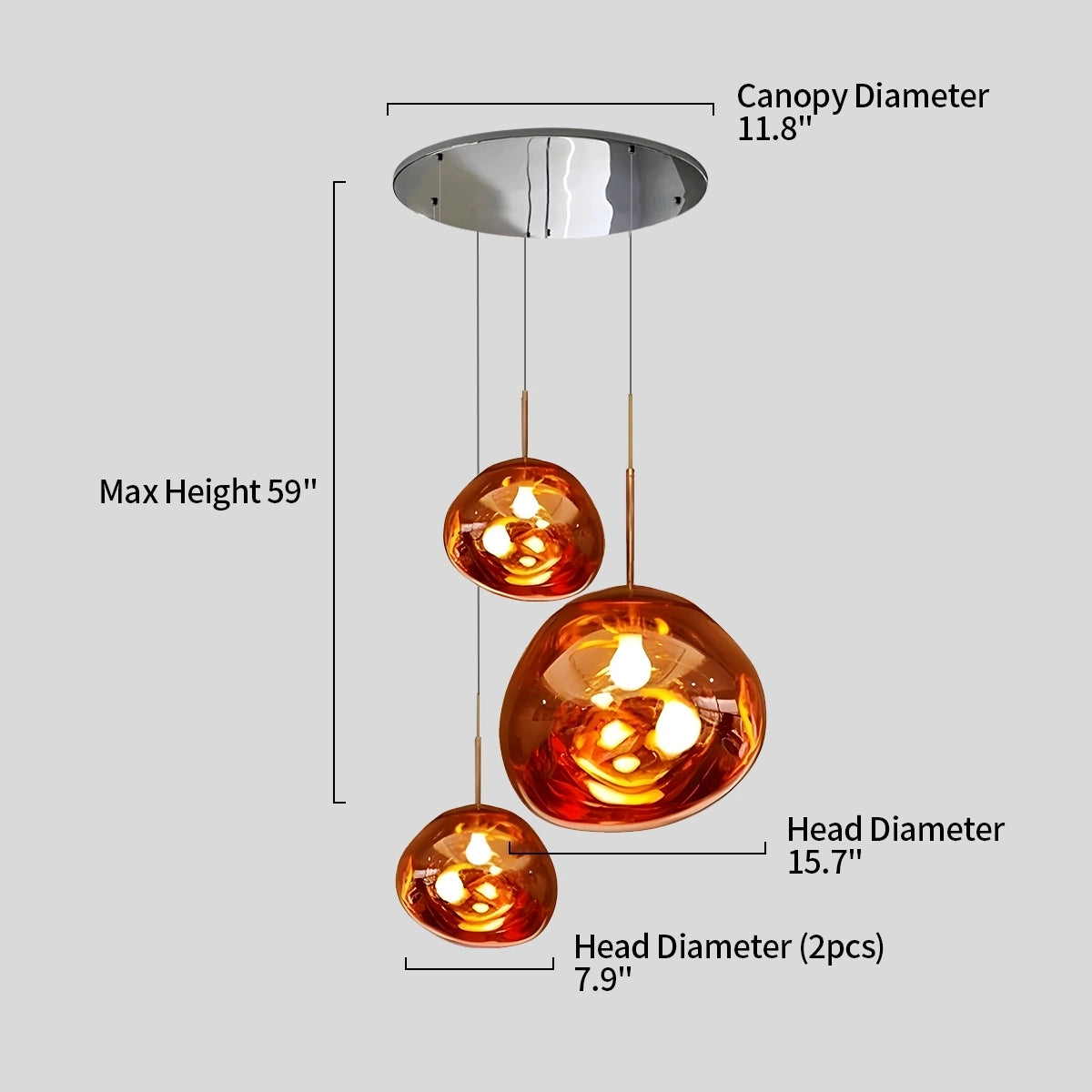 Antizer Lava Drops Minimalist Chandelier