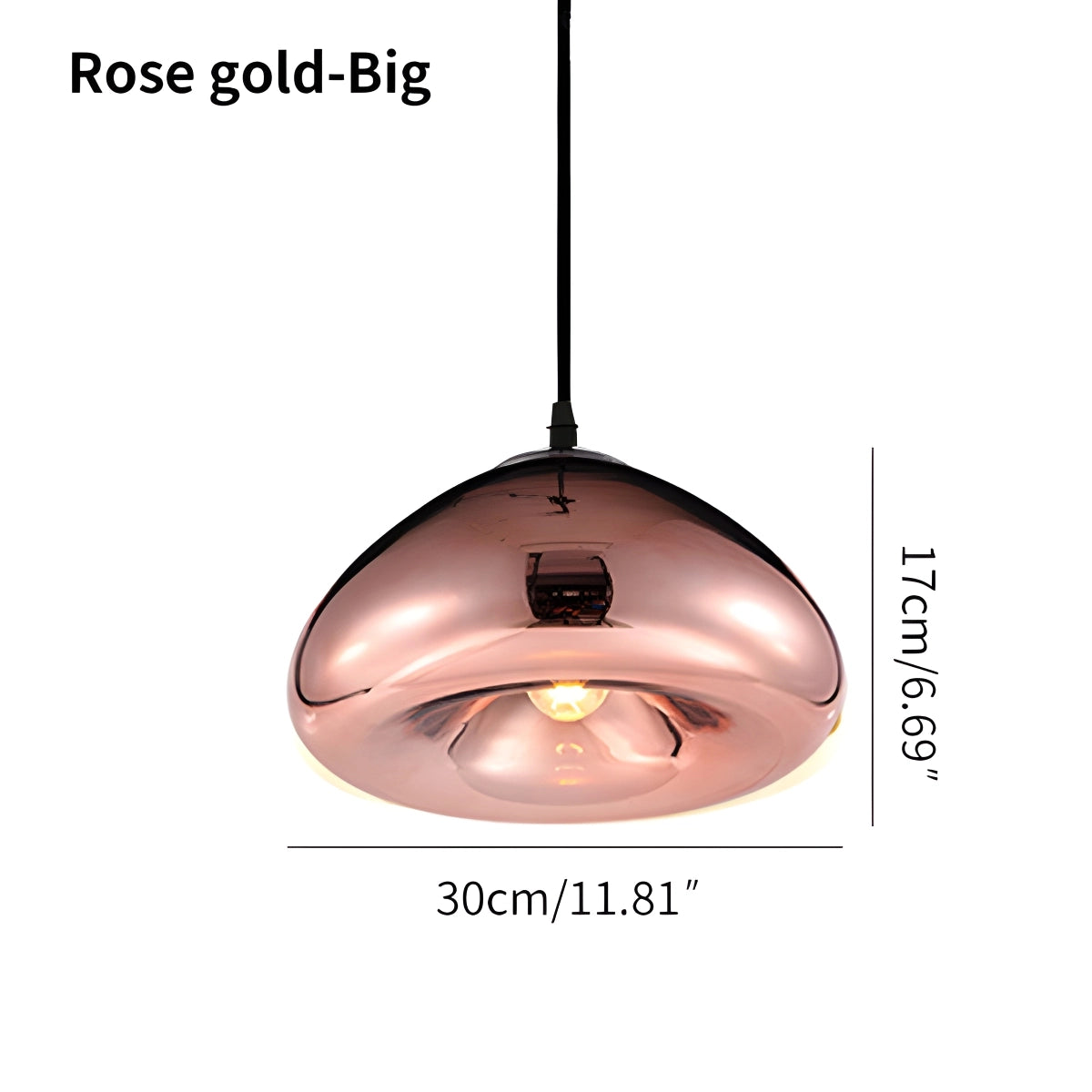 Antizer Modern Bread Shape Glass Pendant Light for Kitchen