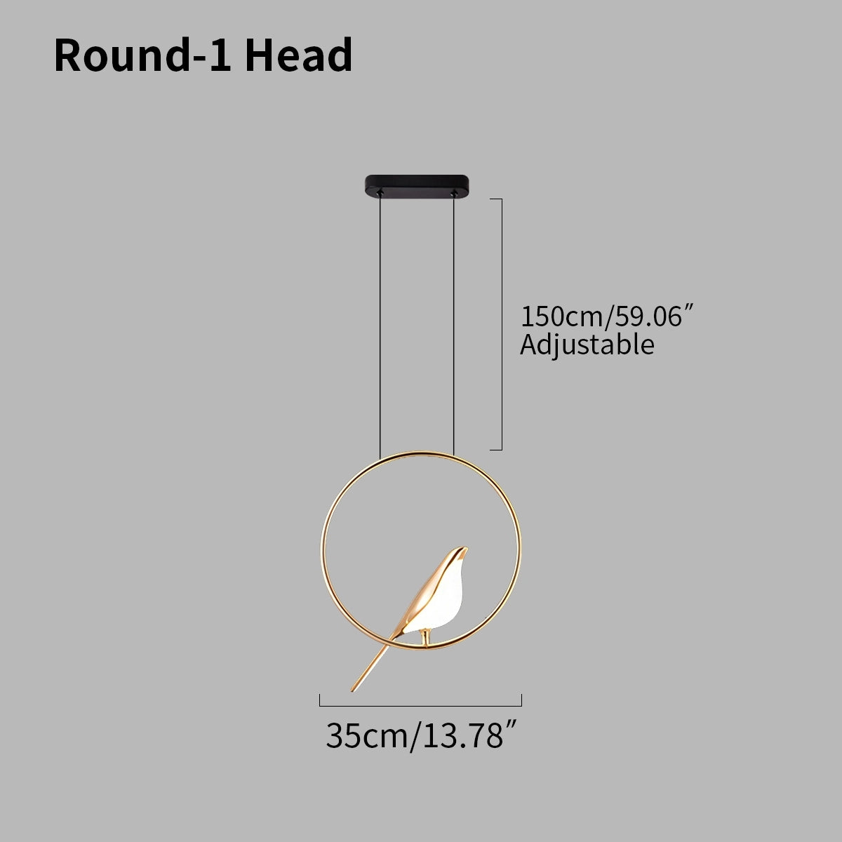 Antizer Modern Gold Birds LED Chandelier