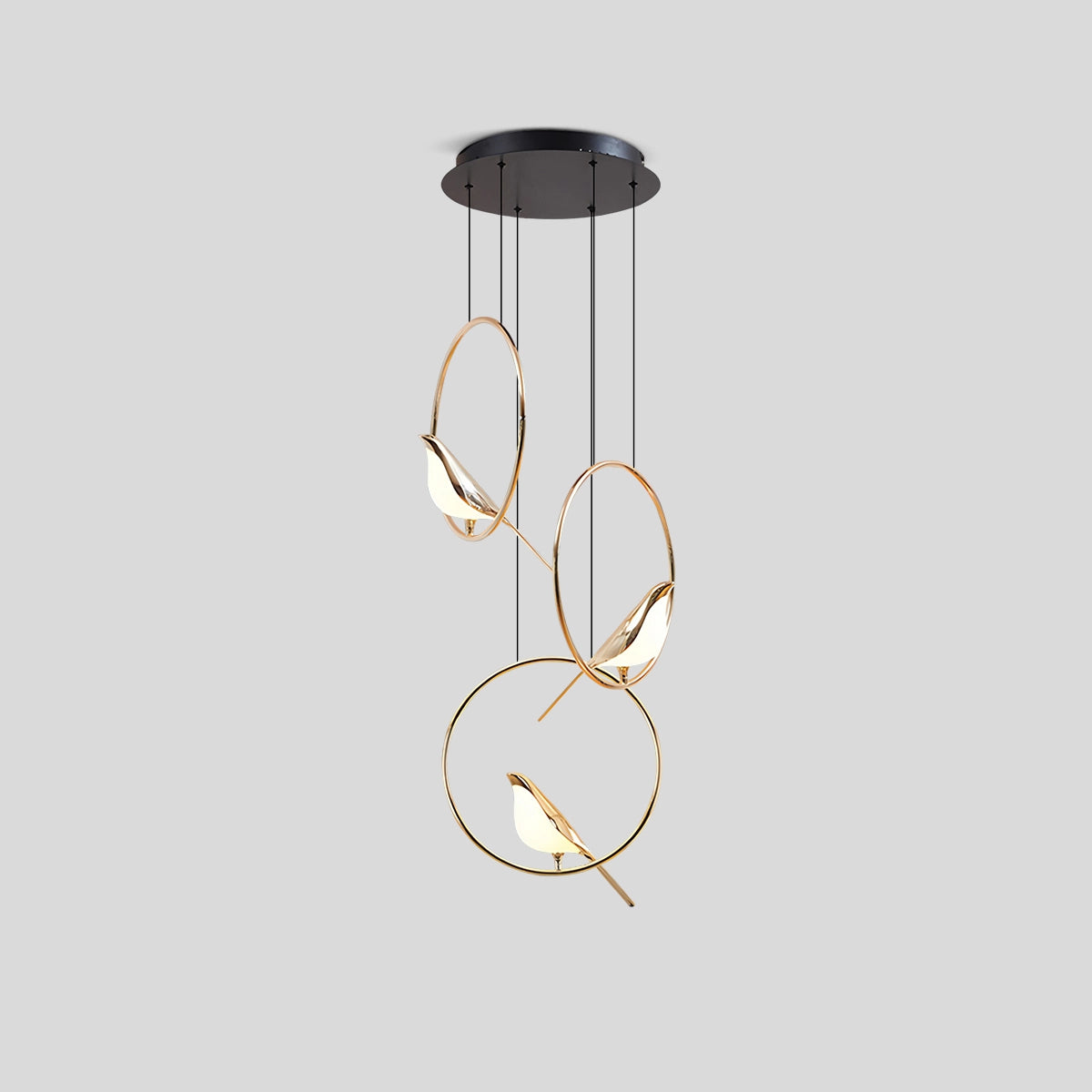 Antizer Modern Gold Birds LED Chandelier