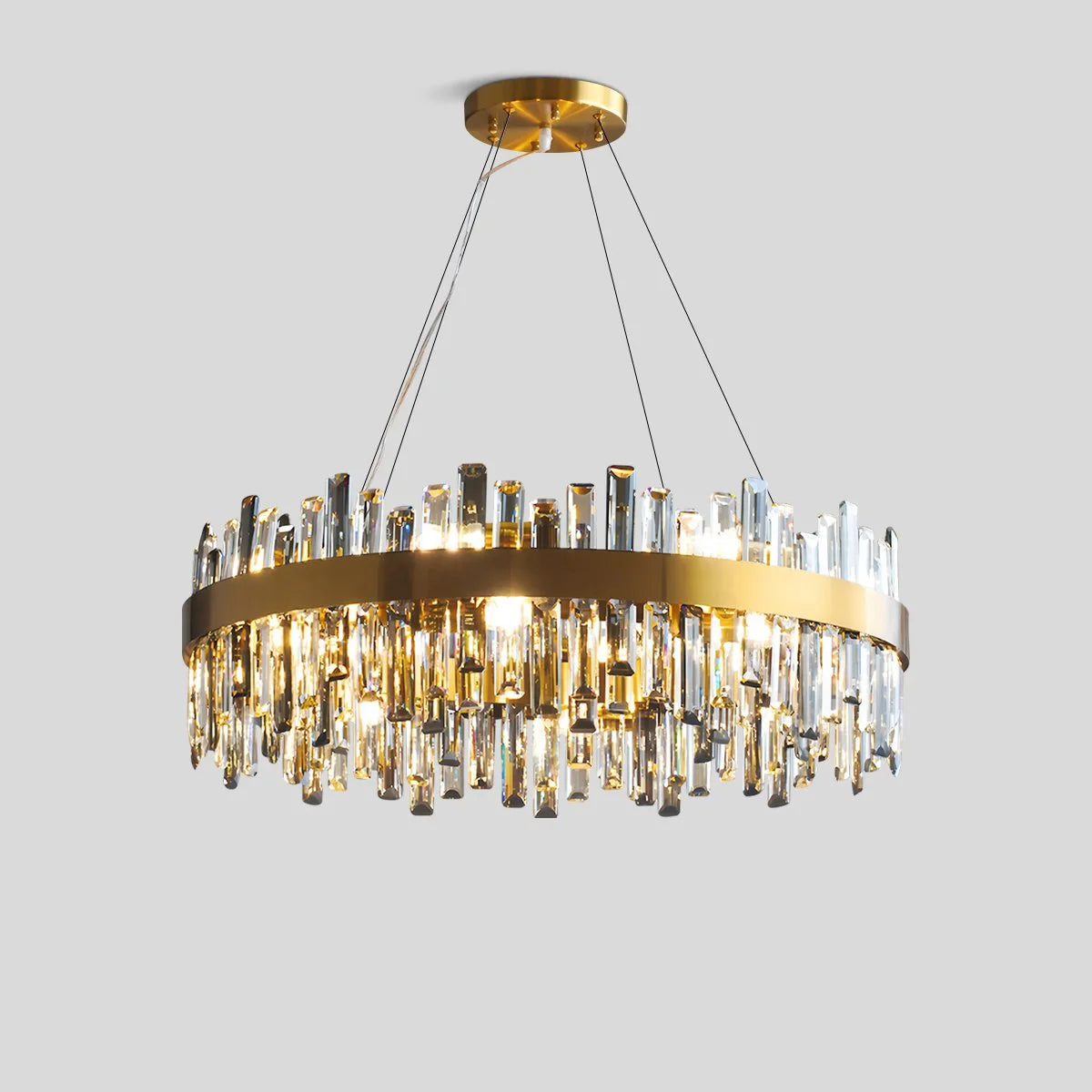 Antizer Round Oval Crystal Chandelier