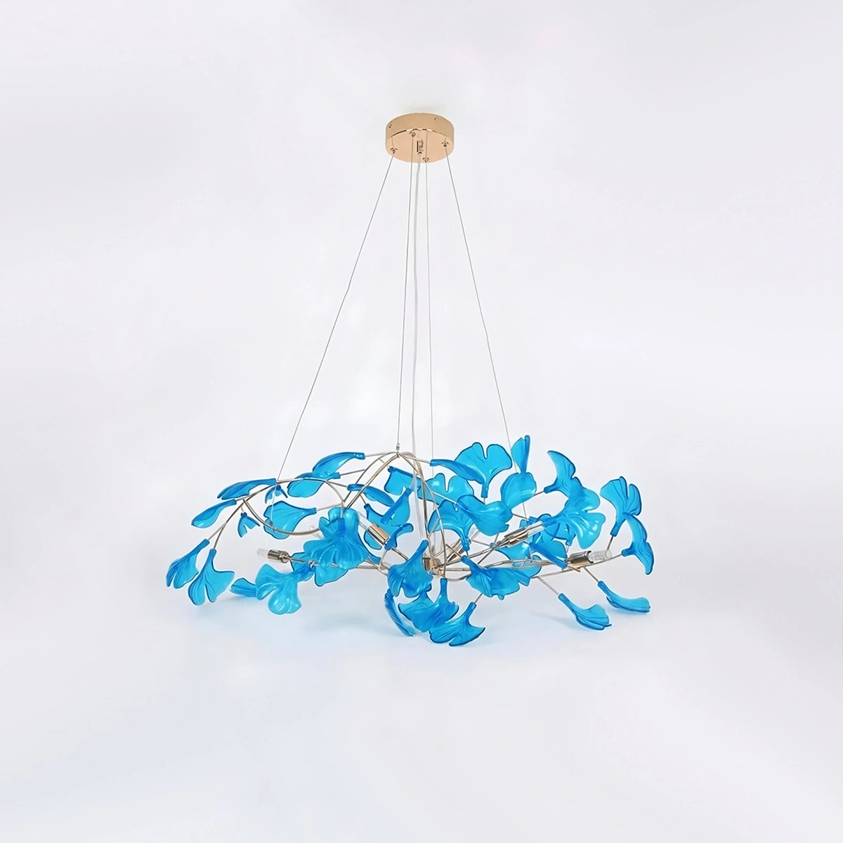 Antizer Acrylic Ginkgo Leaf Chandelier for Dining Area