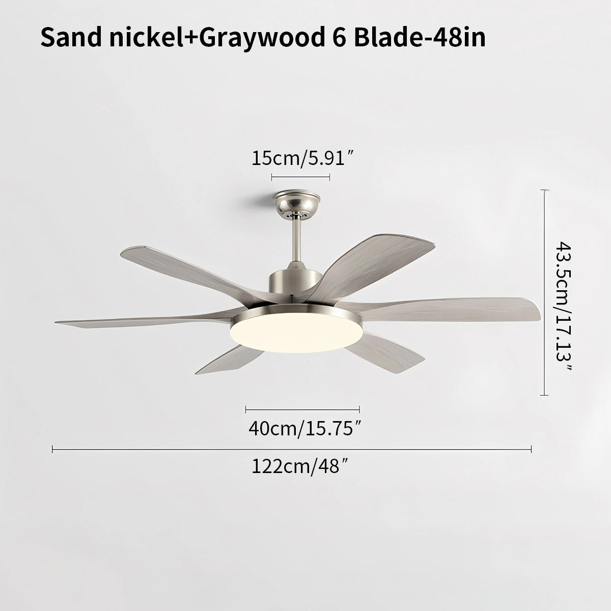Antizer Living Room 6-Leaf Ceiling Fan Light