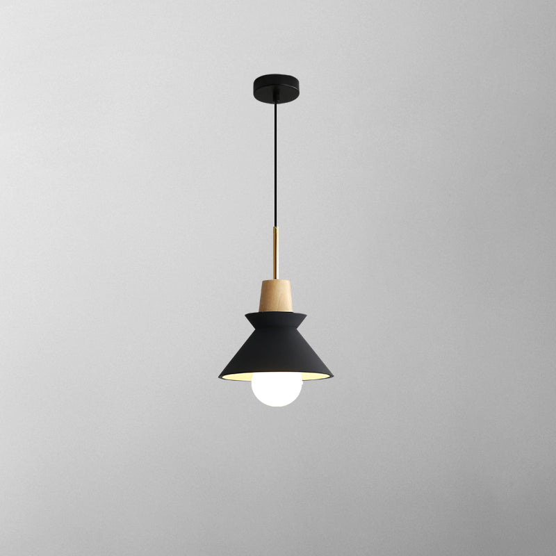 Modern Scandinavian Resin Wood Pendant Lamp, Nordic Style Ceiling Light Fixture