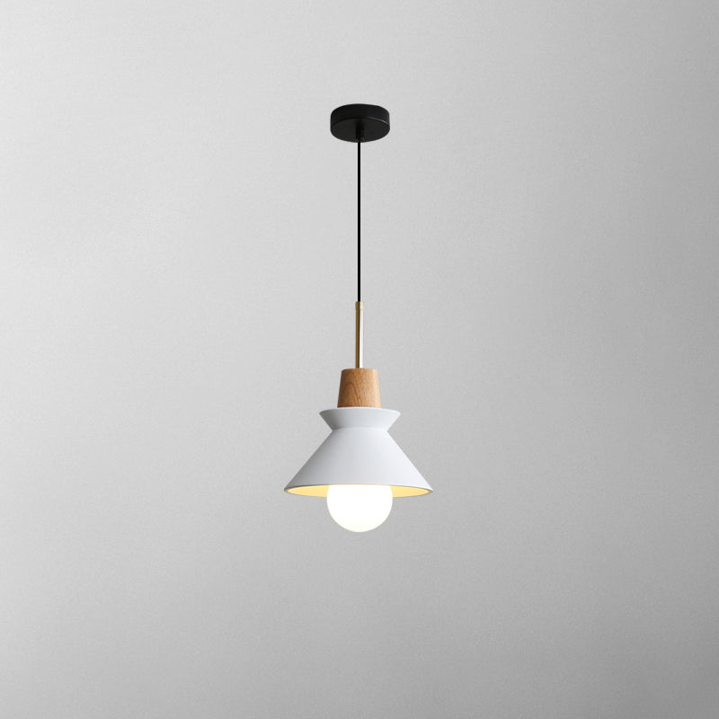 Modern Scandinavian Resin Wood Pendant Lamp, Nordic Style Ceiling Light Fixture