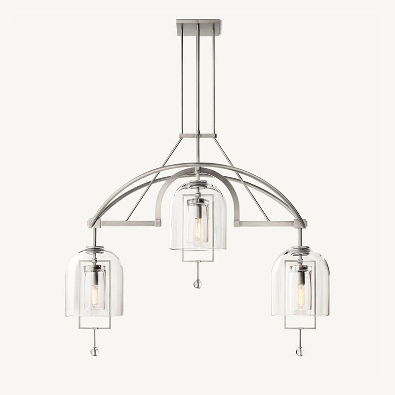 Antizer Bell Glass Chandelier for Living Room