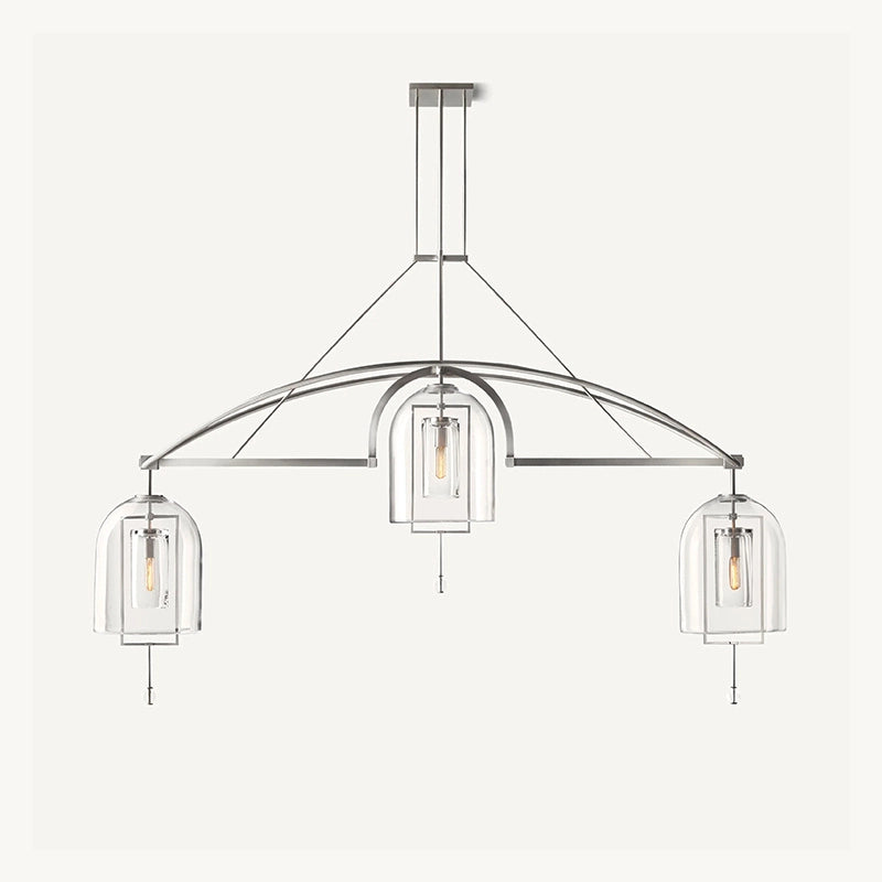Antizer Bell Glass Chandelier for Living Room