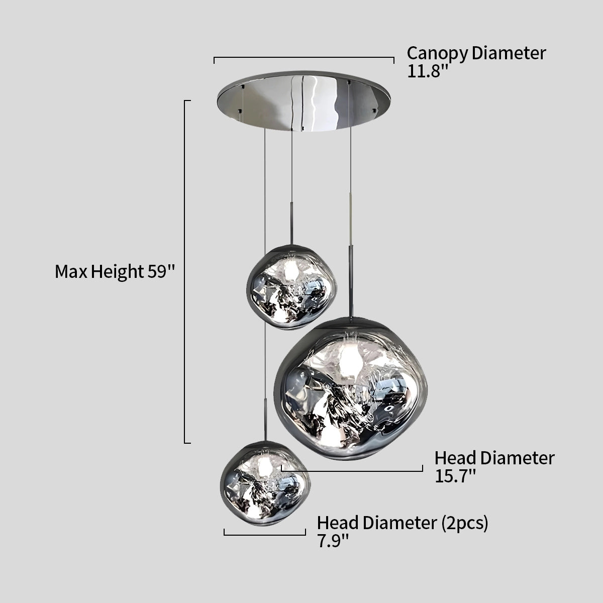 Antizer Lava Drops Minimalist Chandelier