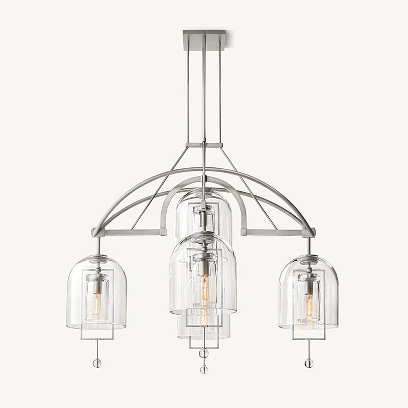 Antizer Bell Glass Chandelier for Living Room