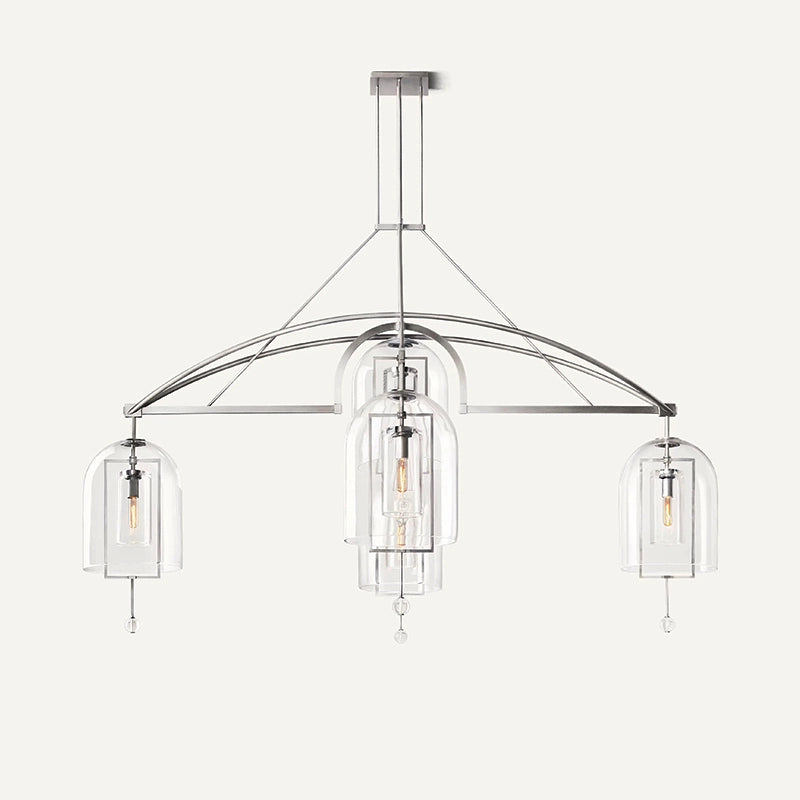 Antizer Bell Glass Chandelier for Living Room