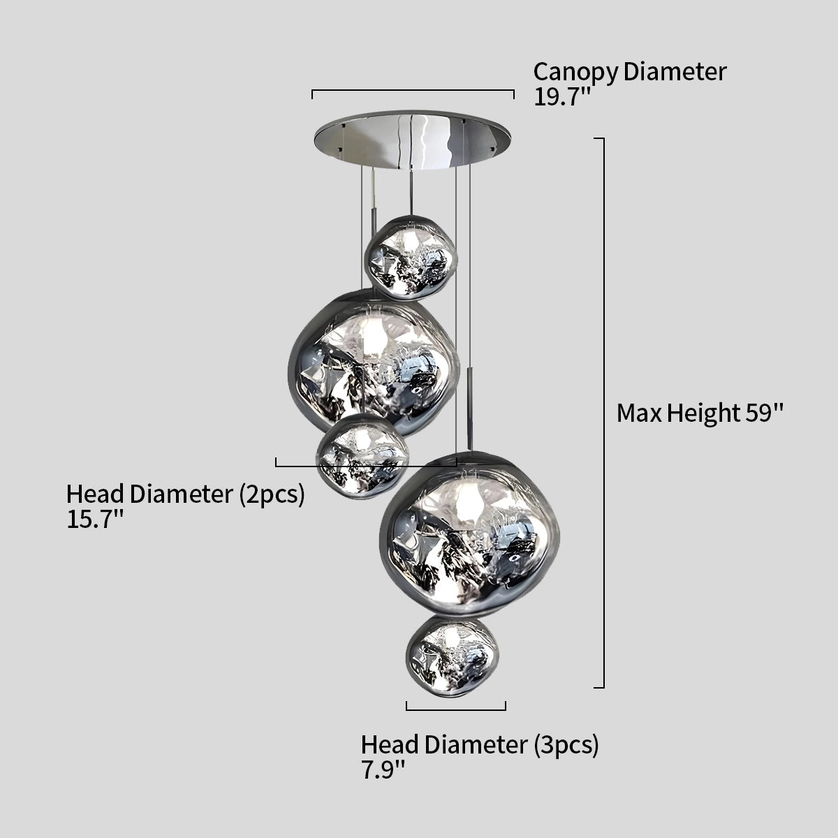 Antizer Lava Drops Minimalist Chandelier