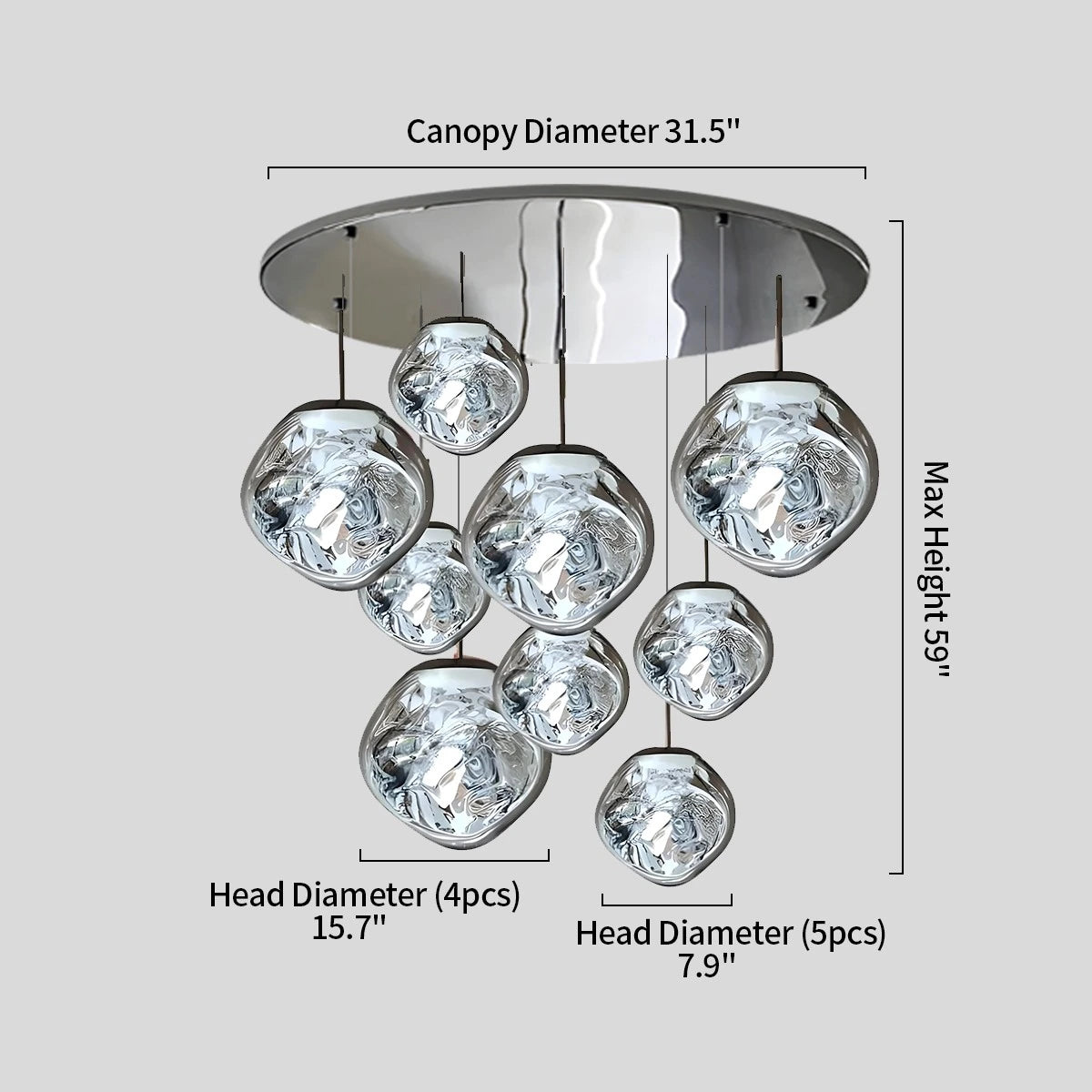 Antizer Lava Drops Minimalist Chandelier