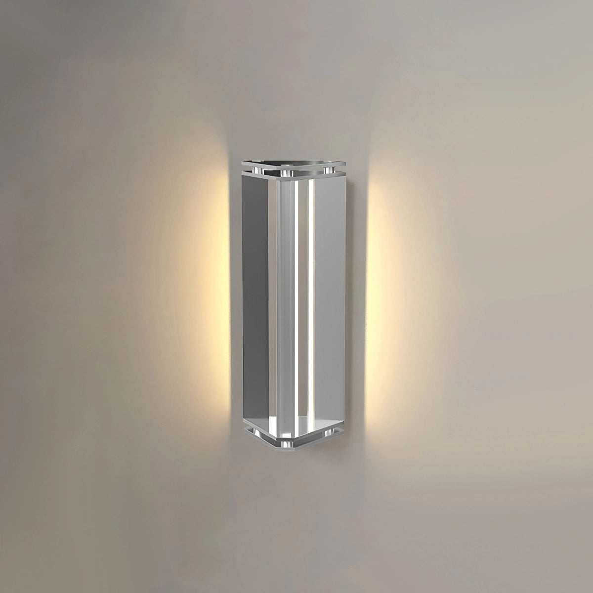 Antizer Modern Geometric Outdoor Waterproof Wall Lamp Silver Triangle