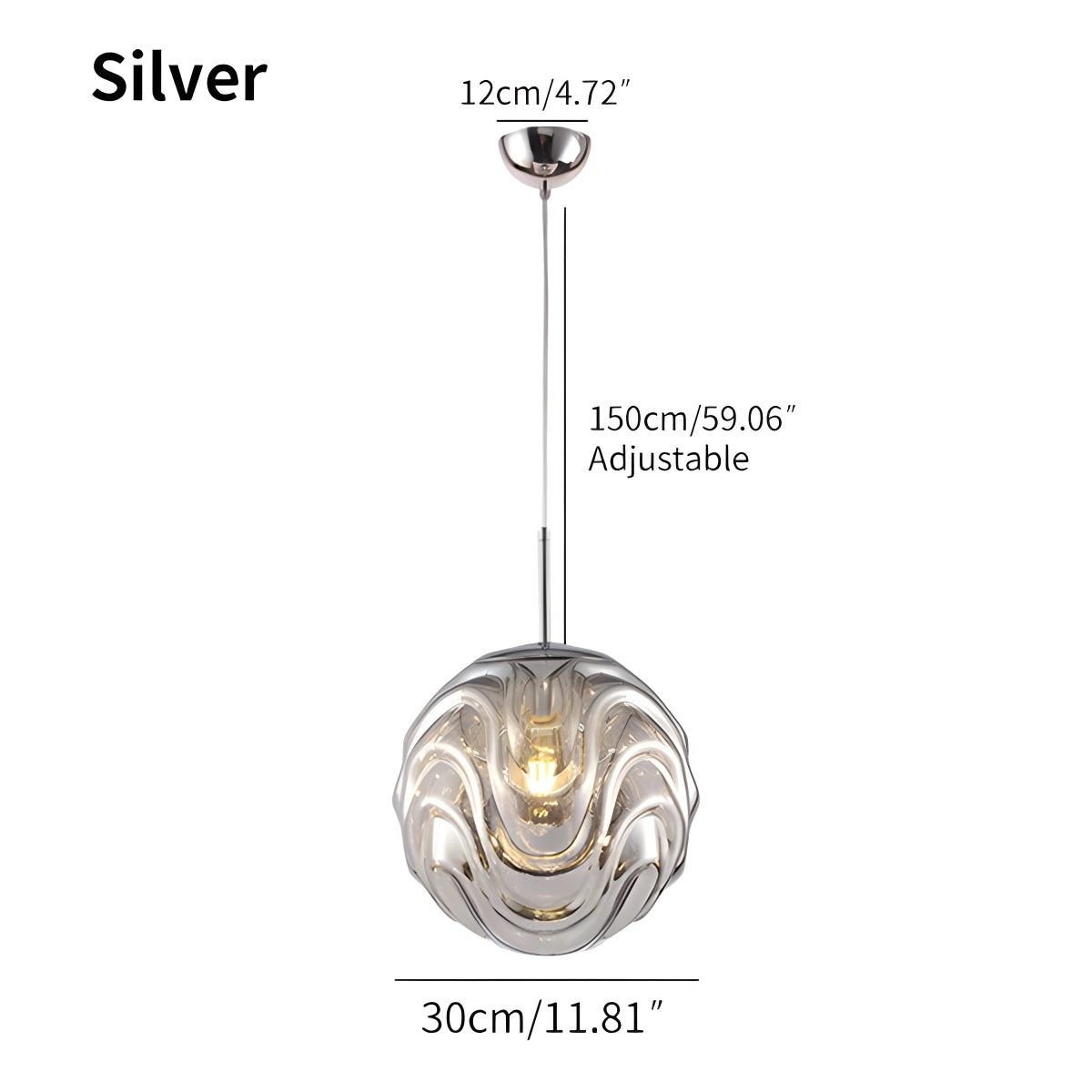 Antizer Modern Sphere Pendant Light for Kitchen Dining Room