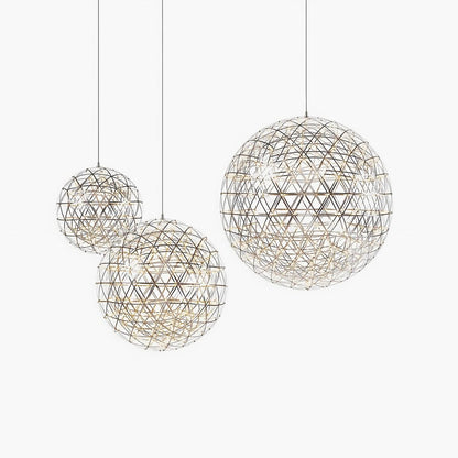 Antizer Silver Spark Ball Pendant Light Modern Hanging Light