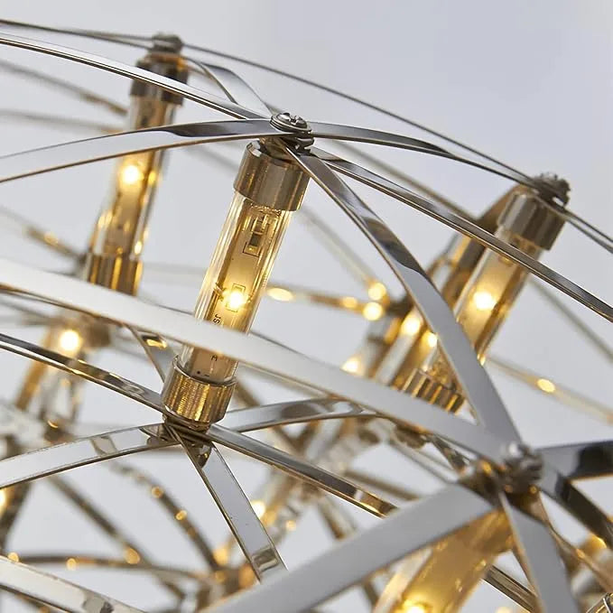 Antizer Silver Fire Ball Pendant Light for Dining Room