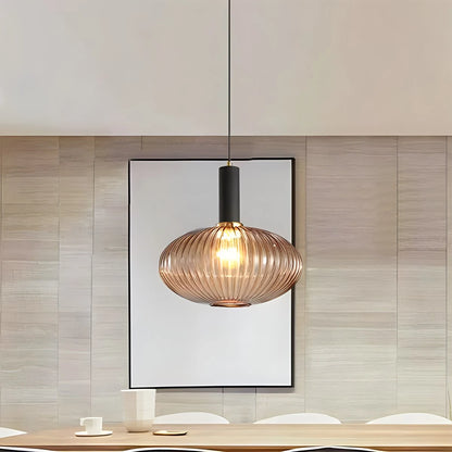Antizer Nordic Vintage Glass Striped Pendeant Light