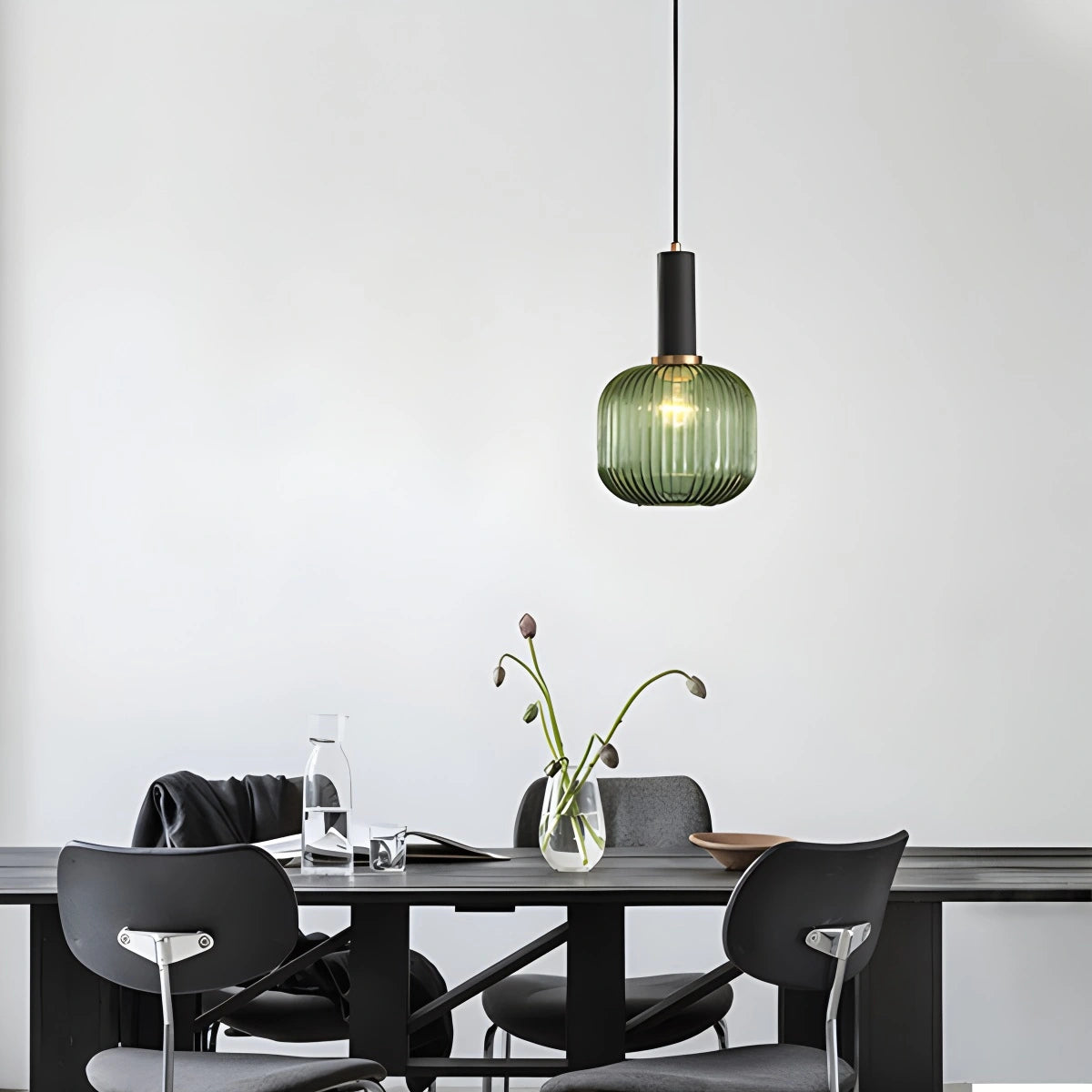 Antizer Nordic Vintage Glass Striped Pendeant Light