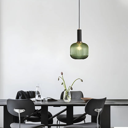 Antizer Nordic Vintage Glass Striped Pendeant Light