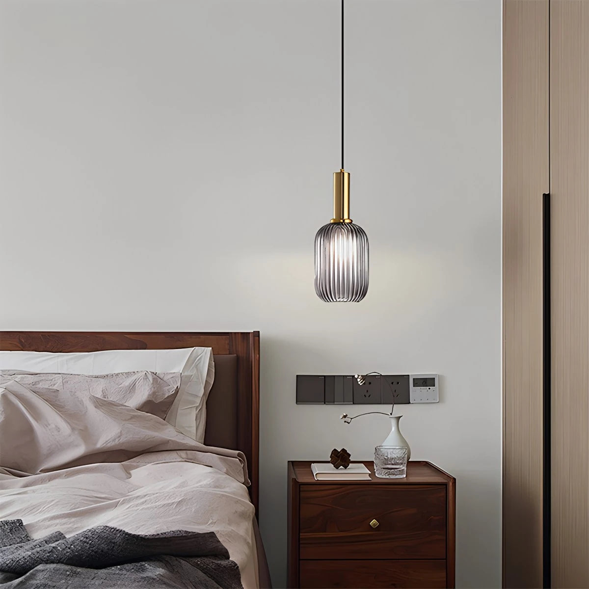 Antizer Nordic Vintage Glass Striped Pendeant Light