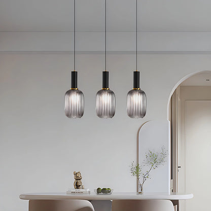 Antizer Nordic Vintage Glass Striped Pendeant Light