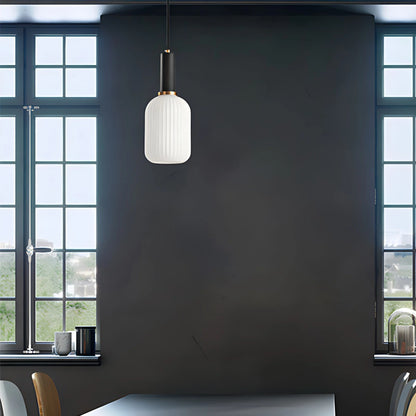 Antizer Nordic Vintage Glass Striped Pendeant Light