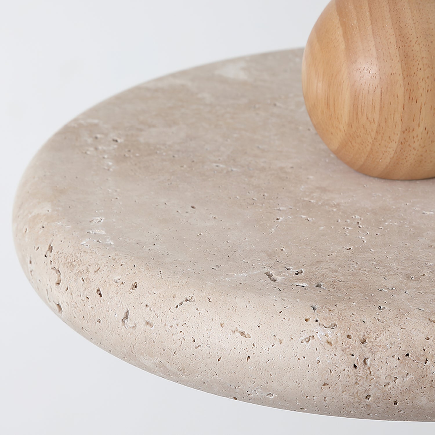 Siyane Modern Yellow Travertine Wood LED Pendant Lamp for Dining Room